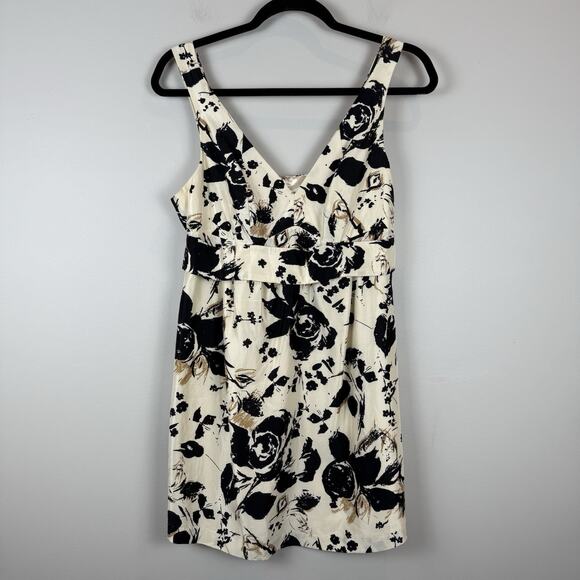 The Limited Womens Y2K Floral Dress Small Sleeveless Mini Silk Duping V Neck - Picture 1 of 9